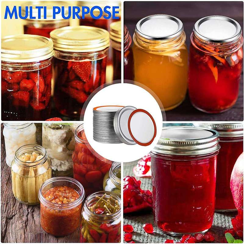 Canning Lids,120 Pcs Mason Jar Lids,regular Mouth Canning Lids