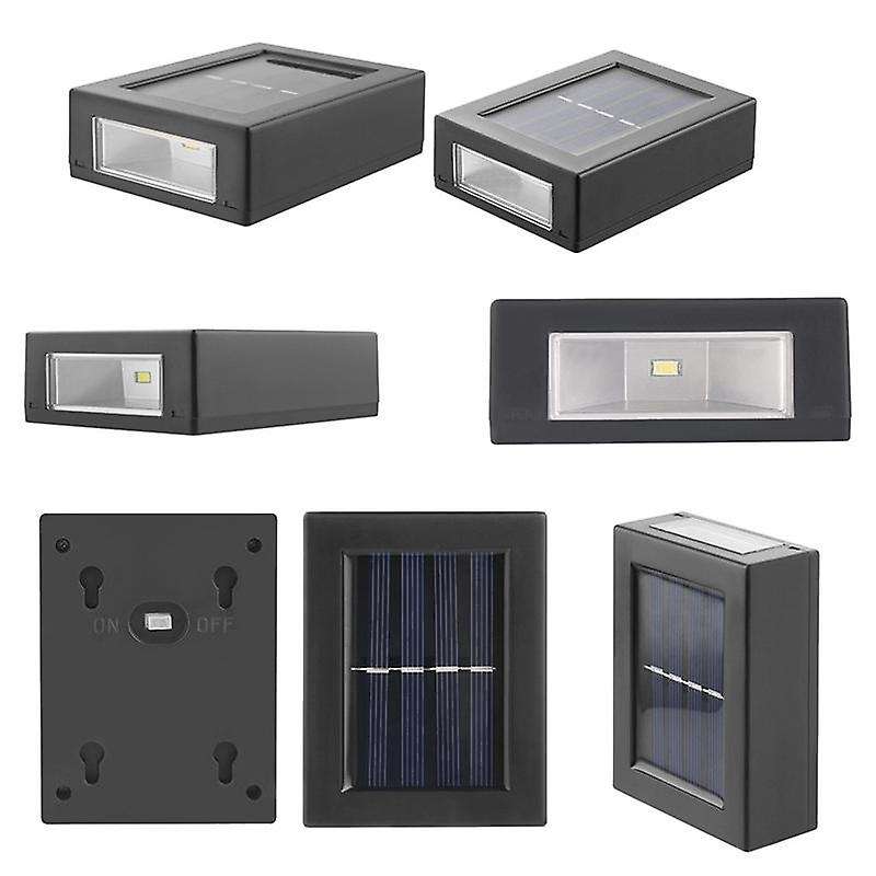 5pcs Solar Led Lamp Outdoor Waterproof Wall Lights,warm Light