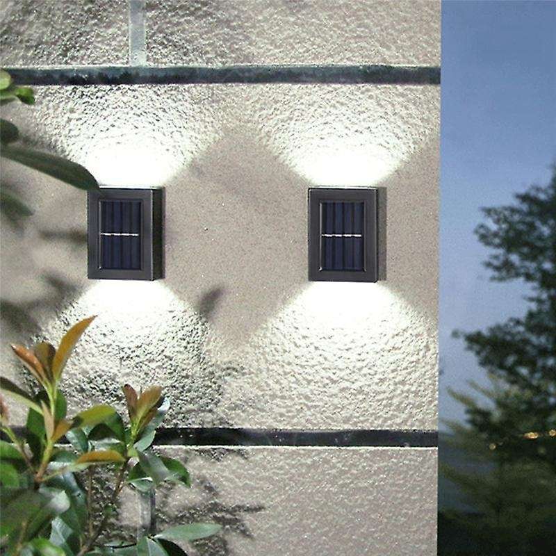 5pcs Solar Led Lamp Outdoor Waterproof Wall Lights,warm Light