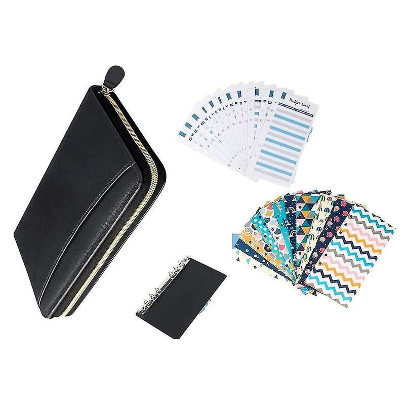 Cash Envelope System Wallet, 12 Cash Envelopes and 12 Budget Sheets