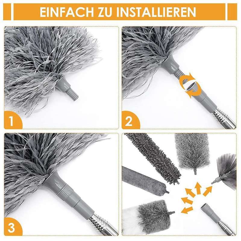 Feather Duster,microfiber Duster Kit with Extension Pole,for Cleaning