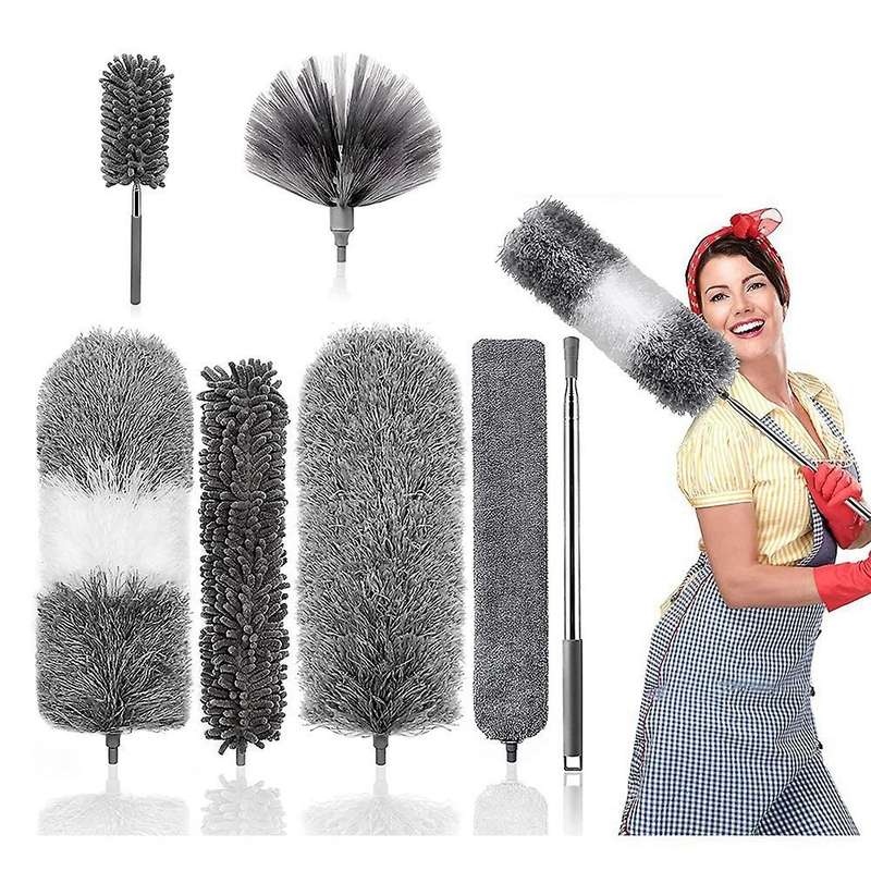Feather Duster,microfiber Duster Kit with Extension Pole,for Cleaning