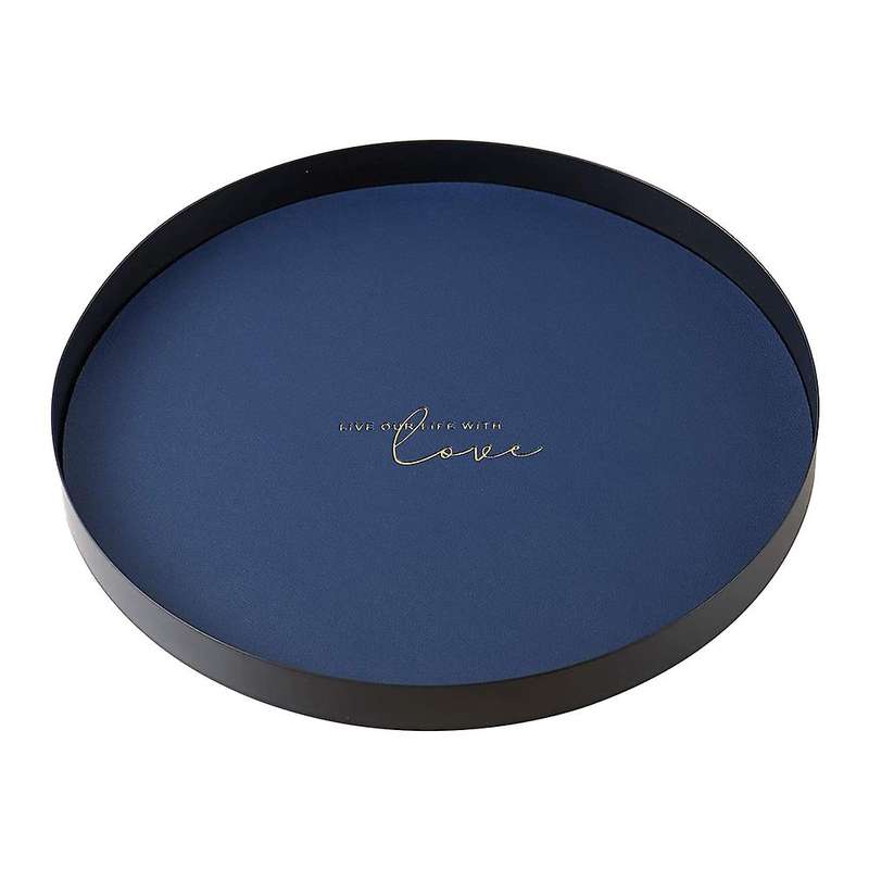 Metal Decorative Round Tray,perfume Holder Cosmetics Jewelry Dish