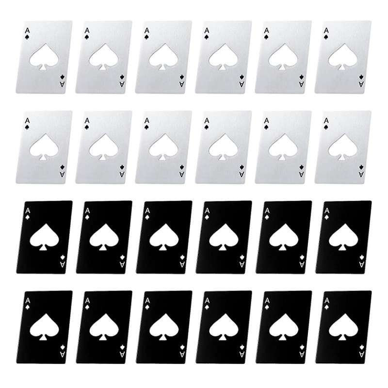 24 Pieces Poker Card Bottle Openers Beer Opener for Birthday Party