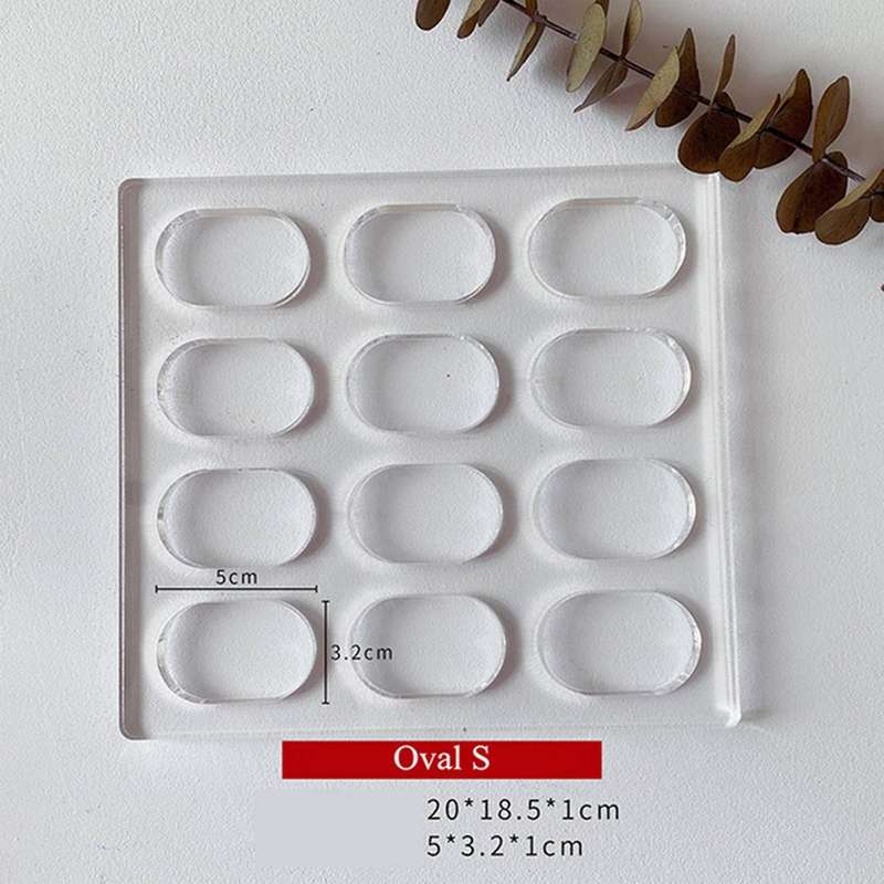Clear Polycarbonate Dacquoise Cake Mold Oval Dakovaz Macaron Mould