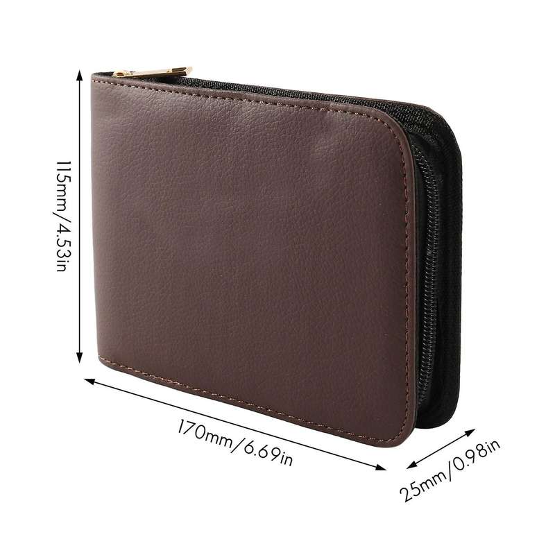 Black A4 Executive Folder Portfolio Pu Leather Document Organiser