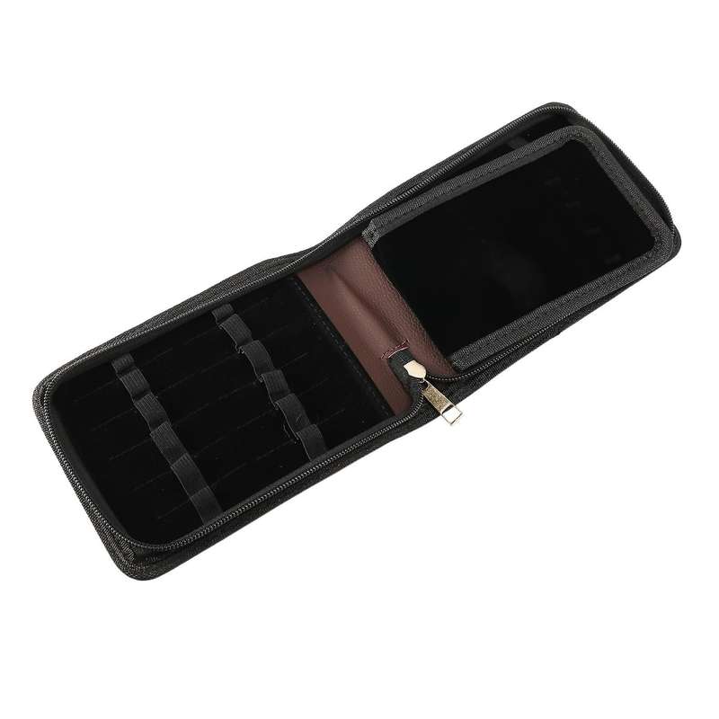 Black A4 Executive Folder Portfolio Pu Leather Document Organiser