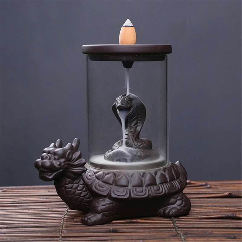 Backflow Incense Burner Monkey King Snake Creative Decoration B