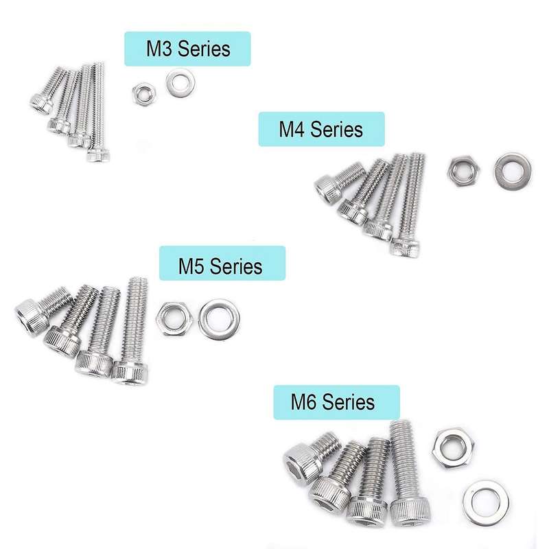 660 Pcs Nut and Bolt Assembly, Metric M3 M4 M5 M6 Screw with Wrench