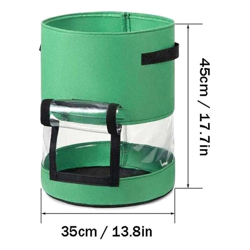 Potato Grow Bags 3 Pcs 10 Gallon with Flap,with Sturdy Handles