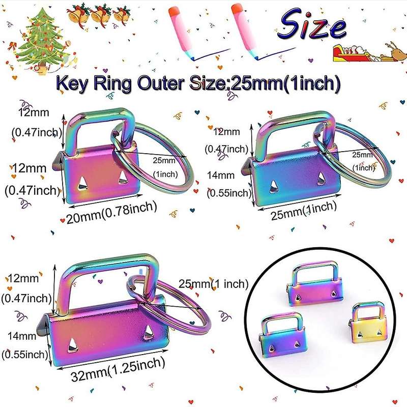 1 Inch Key Chain Hardware with Key Ring for Webbing Wristlets A