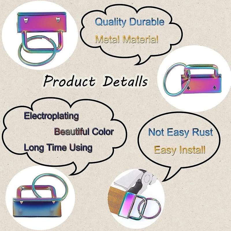1 Inch Key Chain Hardware with Key Ring for Webbing Wristlets A