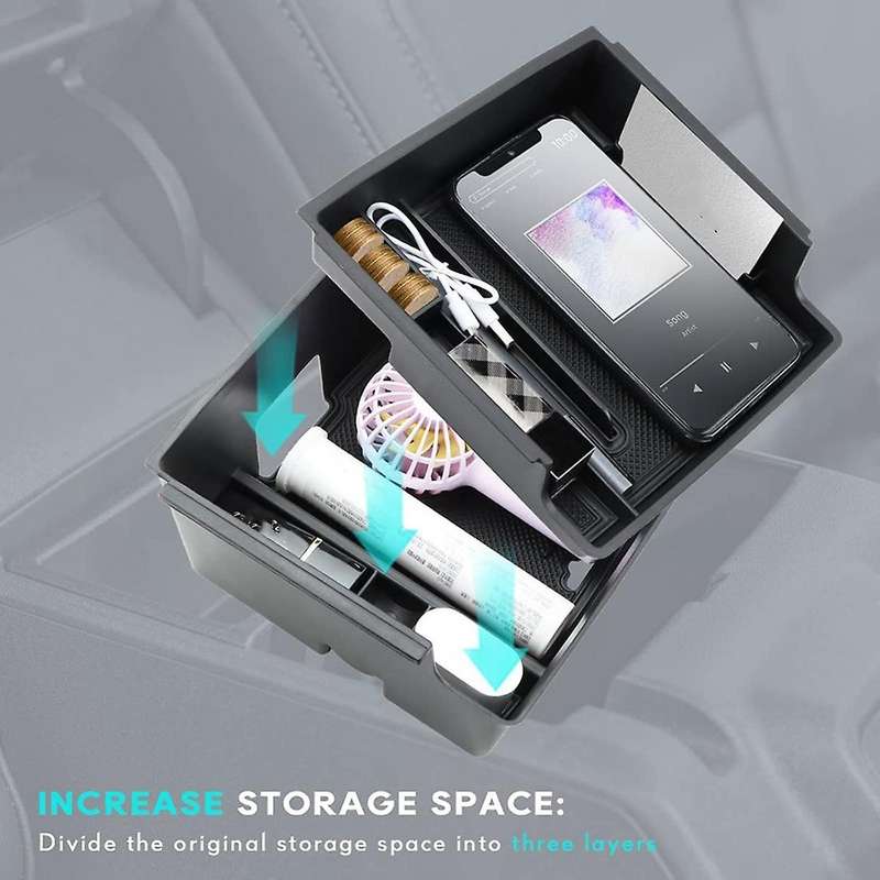 Center Console Organizer Armrest Storage Box Insert Tray