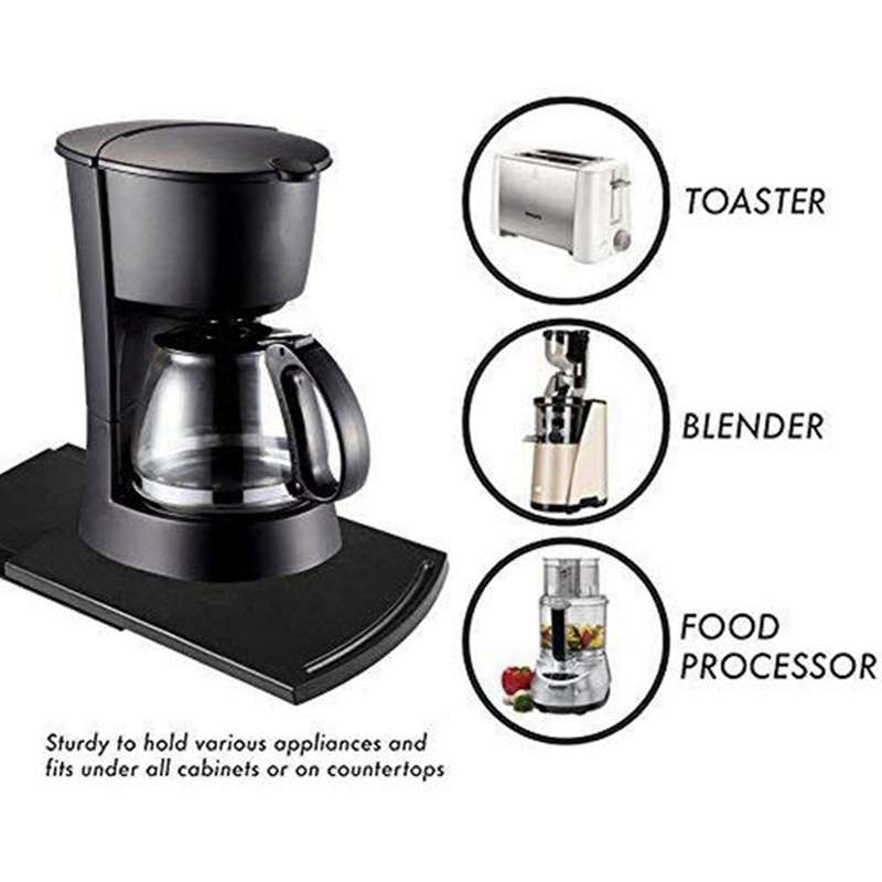 2x Kitchen Sink Sliding Coffee Tray Mat, with Smooth Rolling Wheels