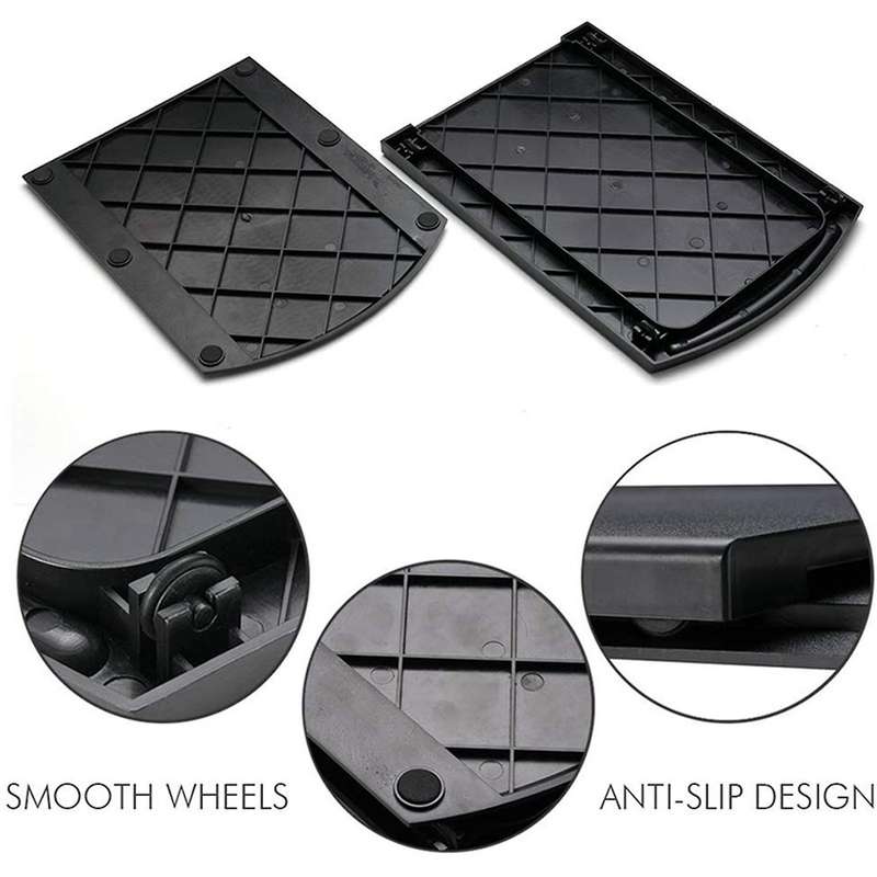 2x Kitchen Sink Sliding Coffee Tray Mat, with Smooth Rolling Wheels