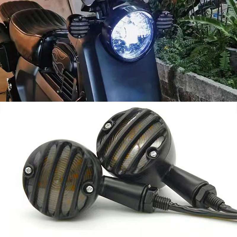Retro Retrofit Led Fence Turn Signal Turning Light for Harley,black