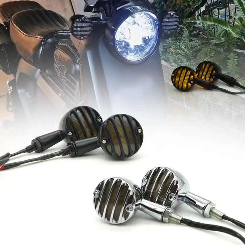 Retro Retrofit Led Fence Turn Signal Turning Light for Harley,black