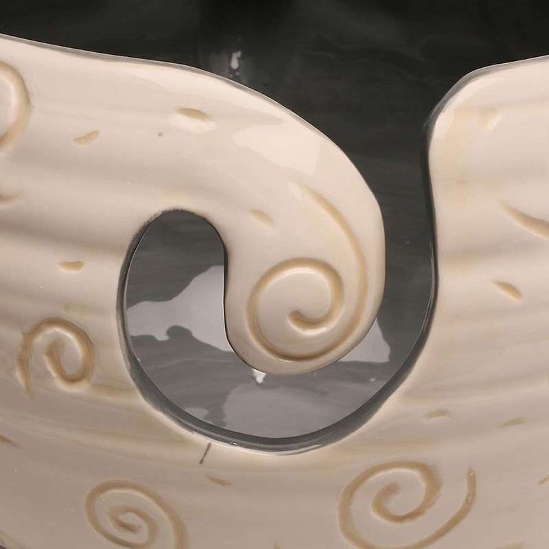 Sleepy Sheep Ceramic Yarn Bowl for Tangle Free , 6 W X 4.5inch H