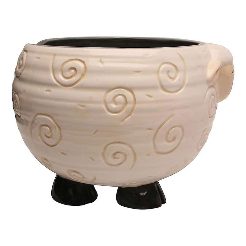Sleepy Sheep Ceramic Yarn Bowl for Tangle Free , 6 W X 4.5inch H