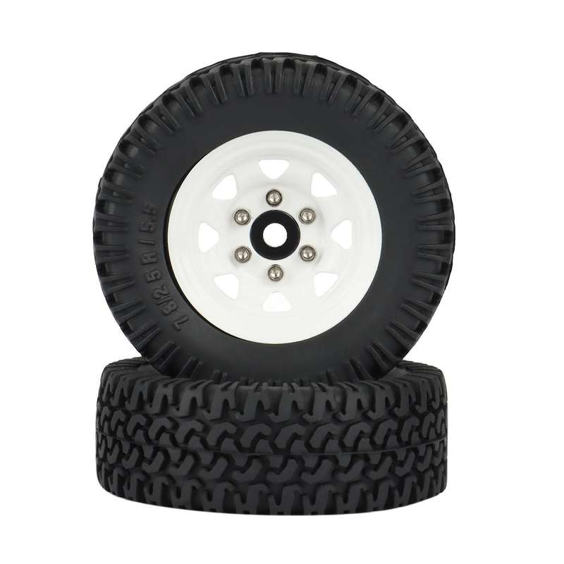 4pcs 1.55 Beadlock Wheel Rim Tires Set for 1/10 Axial Jr ,1