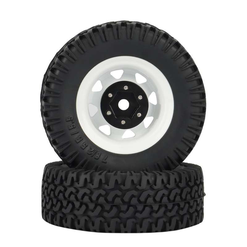 4pcs 1.55 Beadlock Wheel Rim Tires Set for 1/10 Axial Jr ,1