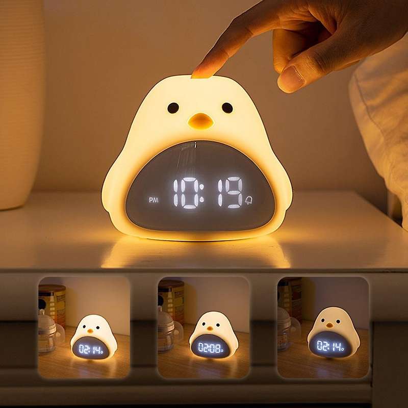Night Light Alarm Clock Usb Led Night Lamp for Children Baby Kids