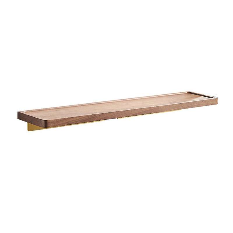 Walnut Wood Corner Storage Rack Bathroom Shelf Rectangle Shelves