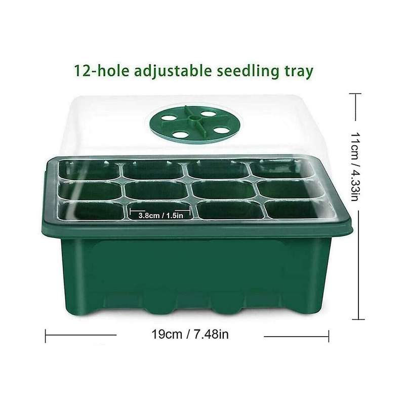 10 Pack Seed Starter Trays Kit with Dome and Base Include Dispenser
