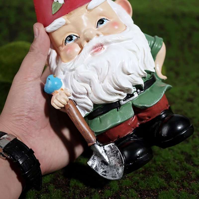 Outdoor Solar Gnome Ornaments Garden Gnome Statue with Solar A