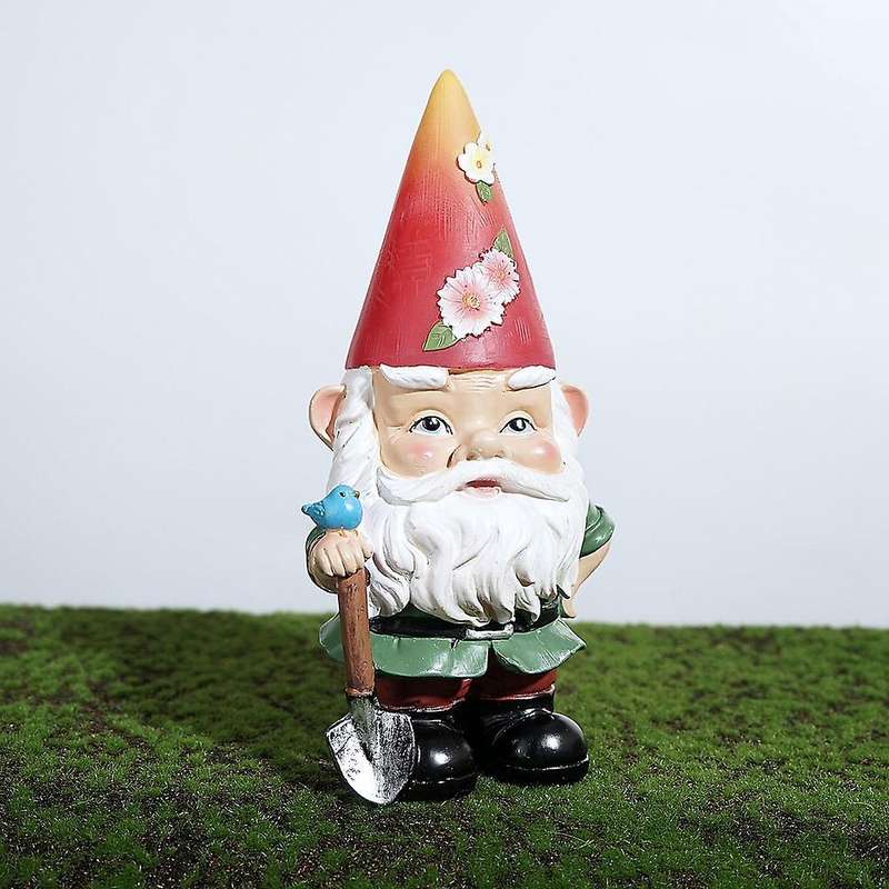 Outdoor Solar Gnome Ornaments Garden Gnome Statue with Solar A