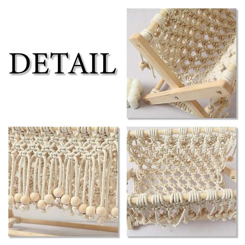 Macrame Magazine Rack Boho Magazine Holder Storage Standing Basket