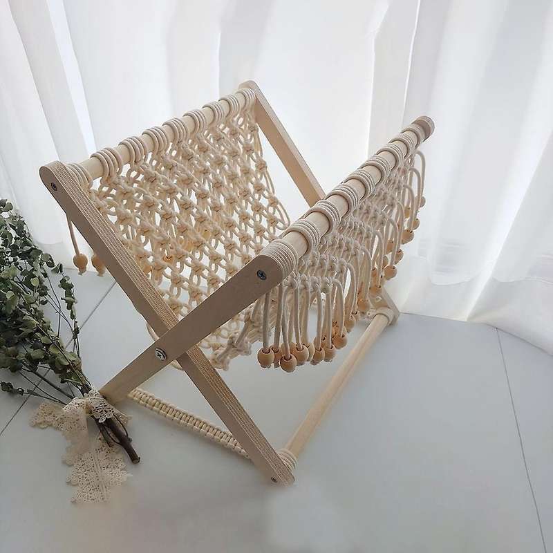 Macrame Magazine Rack Boho Magazine Holder Storage Standing Basket