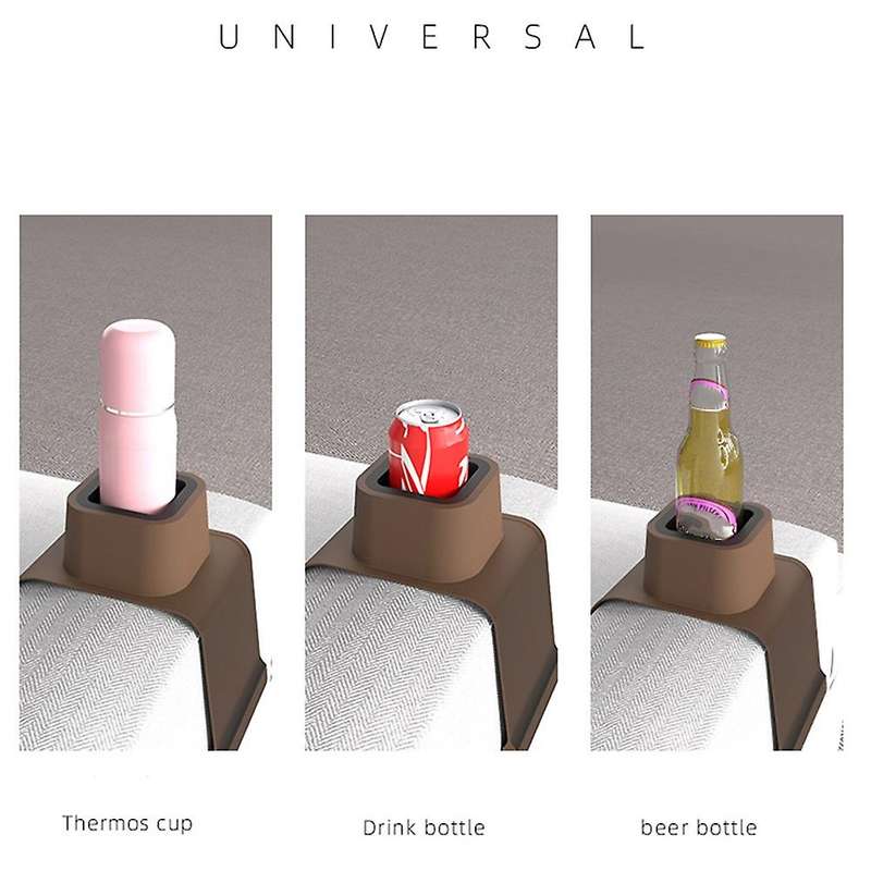 Drink Holder for Cups On Couch Armrest,silicone Drink Holder,brown