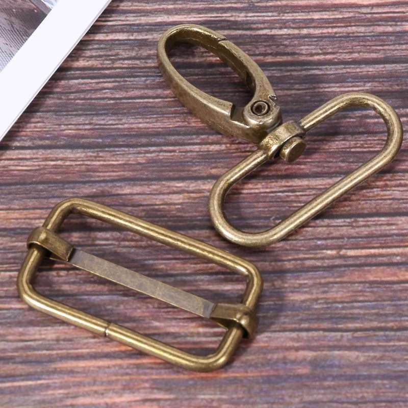 120pcs 32mm Metal D Rings for Gags Swivel Snap Hooks (bronze)