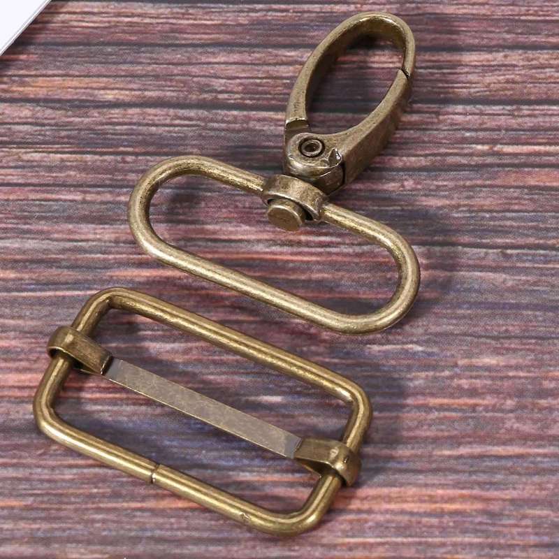 120pcs 32mm Metal D Rings for Gags Swivel Snap Hooks (bronze)