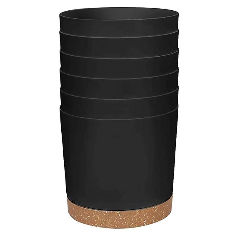Diameter 16.5 Cm Flower Pots, Set Of 6, Self-watering Plastic Planter