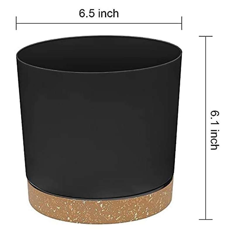 Diameter 16.5 Cm Flower Pots, Set Of 6, Self-watering Plastic Planter