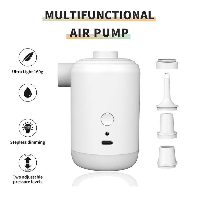 Portable Electric Air Pump for Pool, with 4 Nozzles, Inflator Pumps