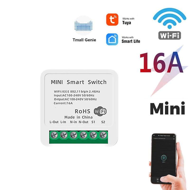 4 Pcs Mini Wifi Breaker Home Diy Electric Relay Wifi Switch 16a Life