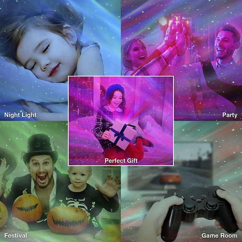 Led Starry Sky Projector with White Noise, Remote Control, for Gift