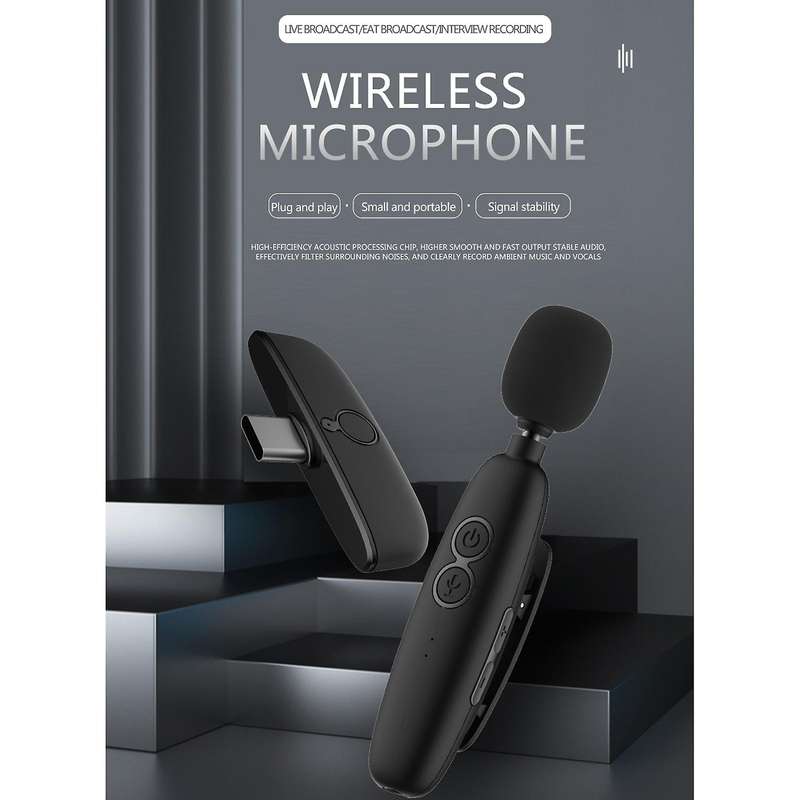 2.4ghz Wireless Lavalier Microphone for Youtube Facebook Live Vlogger