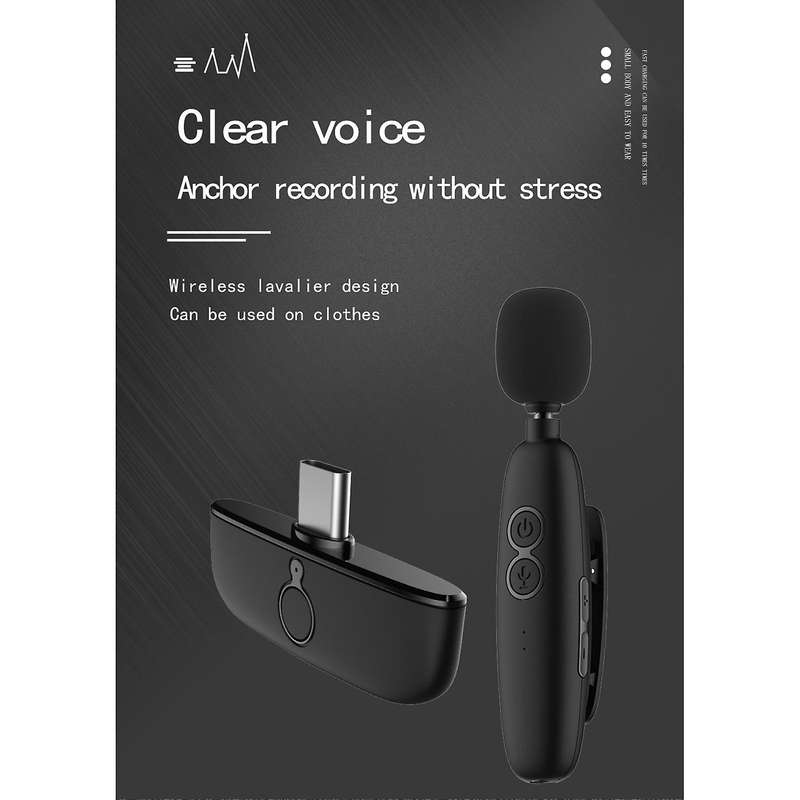 2.4ghz Wireless Lavalier Microphone for Youtube Facebook Live Vlogger