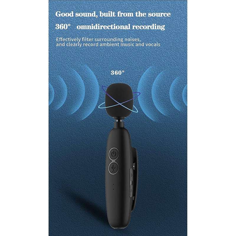 2.4ghz Wireless Lavalier Microphone for Youtube Facebook Live Vlogger