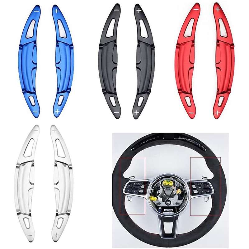Car Steering Wheel Shift Paddle For-porsche Panamera Macan Black
