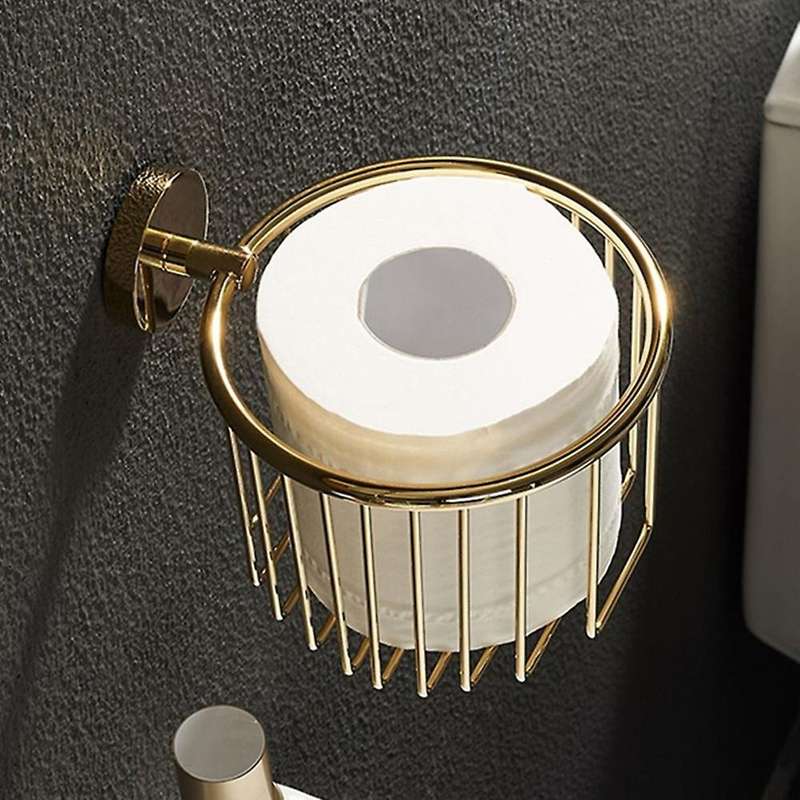 Wooden Tissue Holder Wall Mounted Toilet Paper Rack Home Supplies 2
