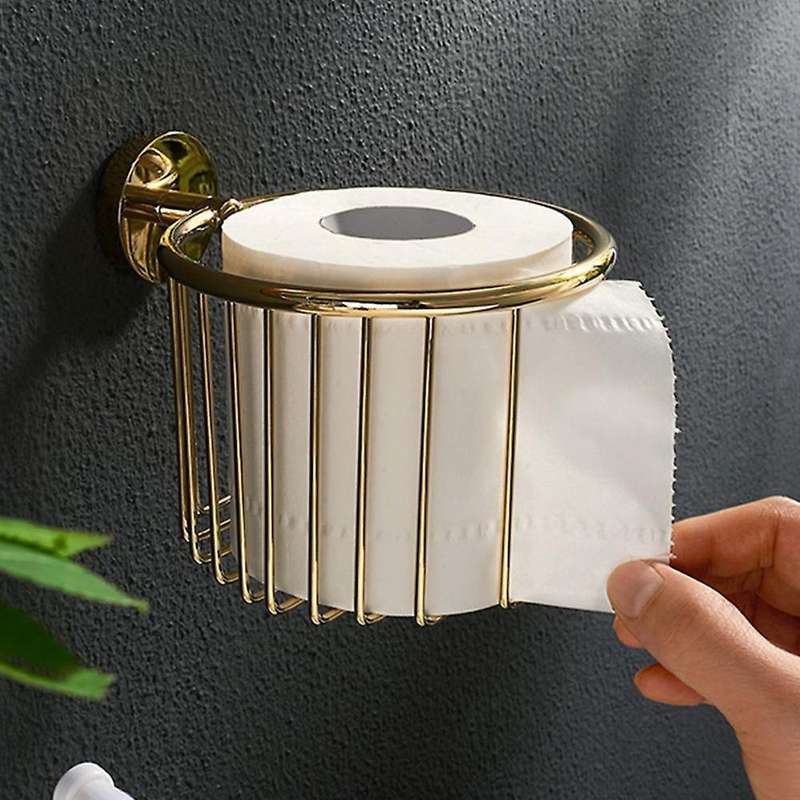 Wooden Tissue Holder Wall Mounted Toilet Paper Rack Home Supplies 2