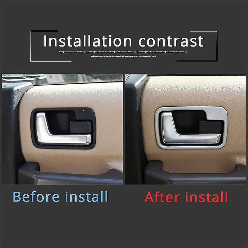 Car Inner Door Handle Bowl Frame Cover Molding Trim(silver)