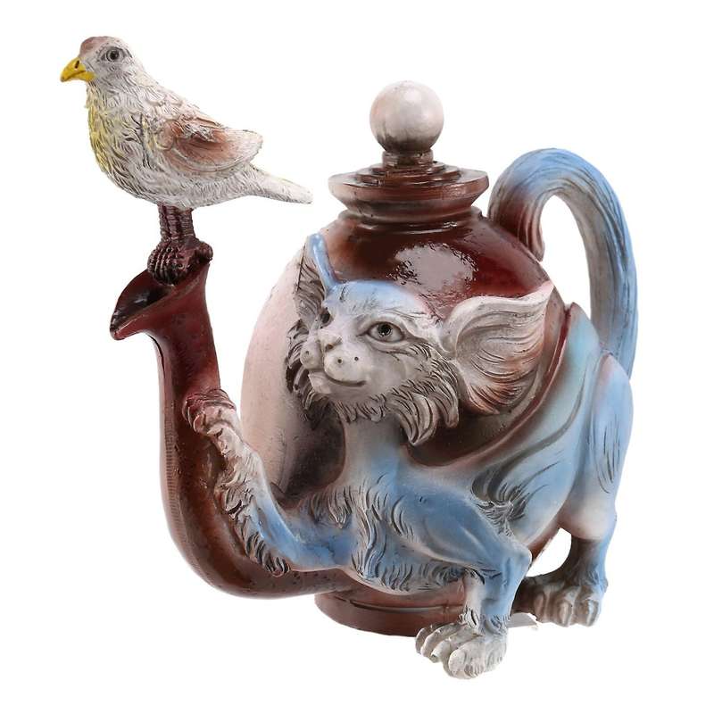 Handmade Art Cat Teapot Devil Cat Creative Home Desktop Decorations E