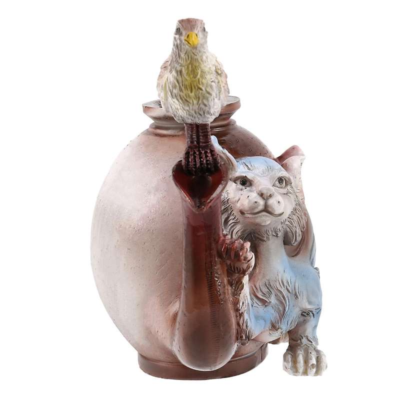 Handmade Art Cat Teapot Devil Cat Creative Home Desktop Decorations E
