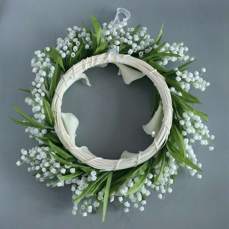 Artificial Calla Lily Door Wreath for Front Door Living Room Decor